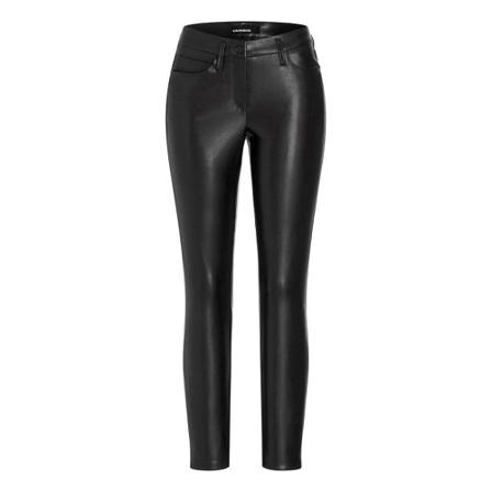 Cambio, Leather Trousers Zwart, Dames, Maat:XL,Polyamide