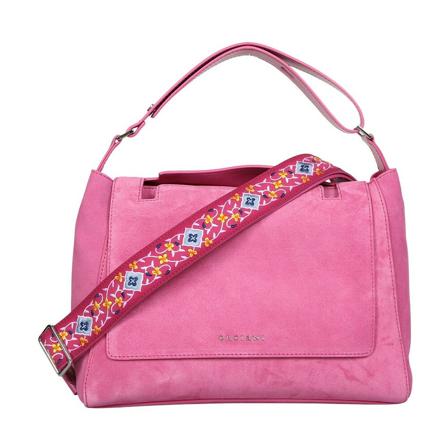 Orciani, Suede tote bag Roze, Dames, Maat:ONE Size