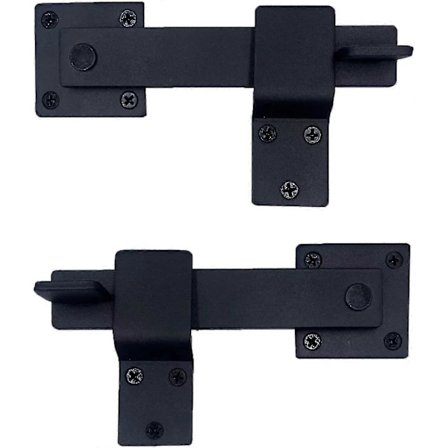 1 stk. kraftig 5,5" dørhaspe i smedejern, solid metal vippehase til træstalddør/hegn giver mere sikkerhed og privatliv (sort)_Särskilda