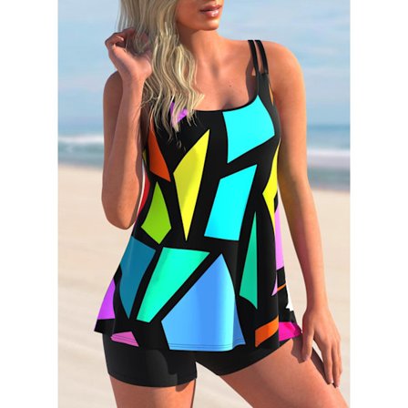 Dam badkläder Tankini set baddräkt Plus Size