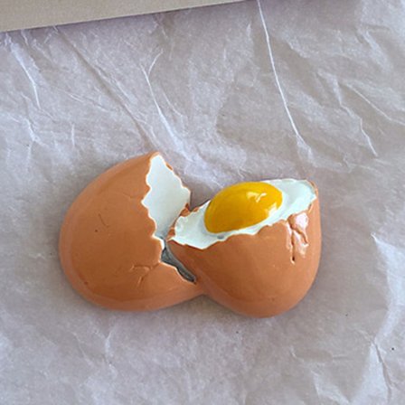 3D Simuleringshjerter Morsomme Kjøleskapsmagneter for Kjøkken Sprukket Egg