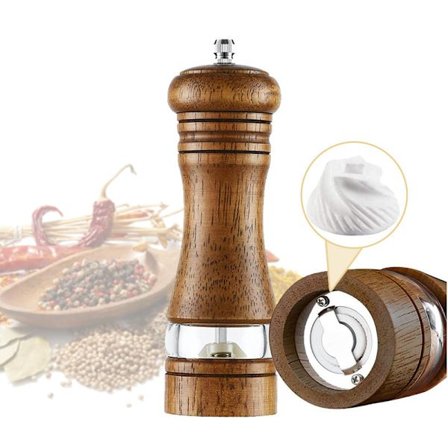 1 stk. Salt- og pepperkvernsett i akasietre - Manuell salt- og pepperkvern