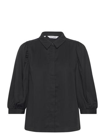 Srnatalie Shirt Tops Shirts Long-sleeved Black Soft Rebels