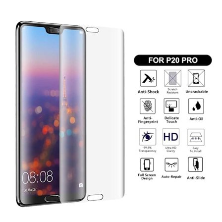 Kattava Huawei P20 Pro -näytönsuoja NanoEdge Protective muovi