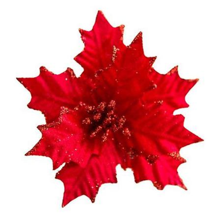 Juldekoration-simulering Flanellblommor Red