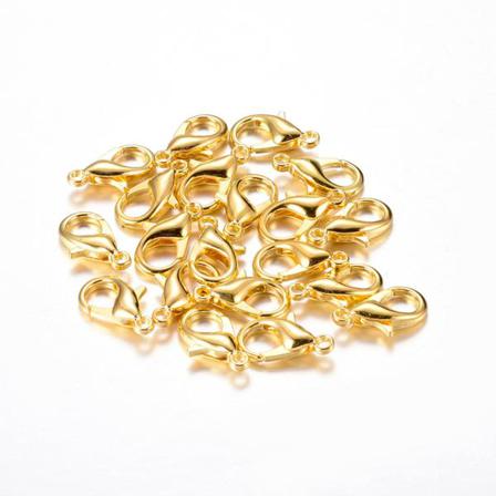 24 St. 21 Mm. Långa Nickelfria Guldpläterade Lobsterlås