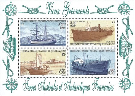 Fransk Antarktis - Skibe - Postfrisk miniark