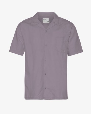 Linen Short Sleeved Shirt - Purple Haze M