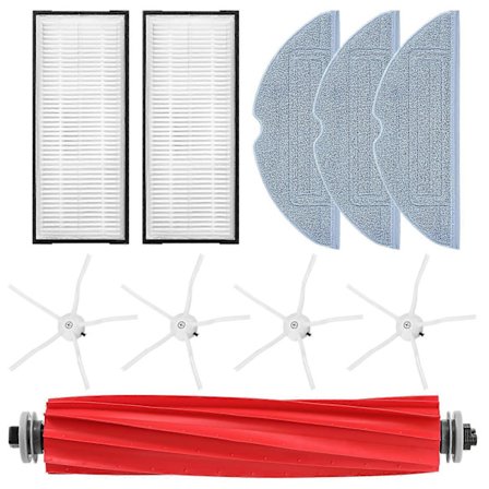 S7 Tillbehör Kompatibelt med Xiaomi Roborock S7 Dammsugare, Ersättningsset inkluderar 1*Huvudborste 2*Filter 3*Moppdukar 4*Sidoborstar för Roborock S7