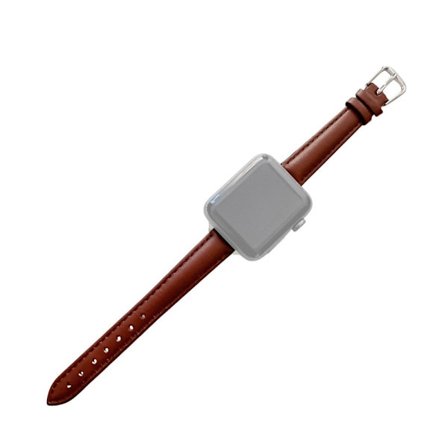 Apple Watch (45mm) enkel klockrem i äkta läder - Brun