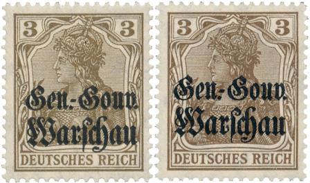 Tysk besættelse 1916 - MICHEL 7a+7b - Postfrisk