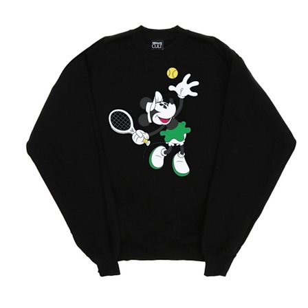 Disney Dam/Kvinnor Minnie Mouse Tennis Sweatshirt XL Svart