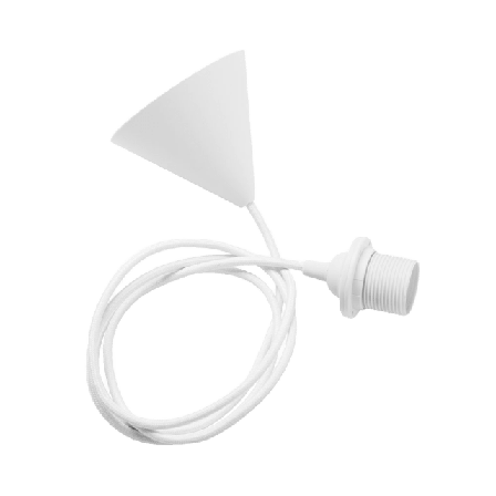 Watt&Veke Textilkabel, Ceiling cable E27 Belysning Vit ONESIZE