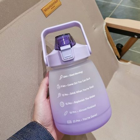 vattenflaska stor sport med sugrör dricksflaska 1.1L - spot försäljning