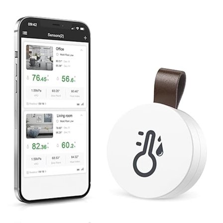 Bluetooth Termometer & Hygrometer med Datalagring / Trådlös Termometer och Hygrometer med App och Datavisning