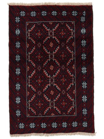 Orientalsk Beluch Teppe 80X122 Svart/Mørk Grå Ull, Persia