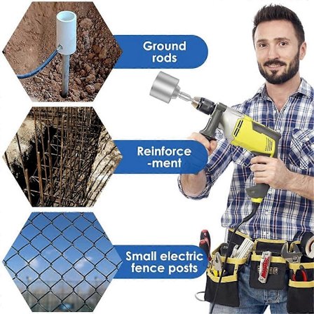 SDS Plus T-stolpe Jordspett Drivare, 65mm Borr Drivare, Hammarborr Spett Konverterare för Roterande Hammarborr