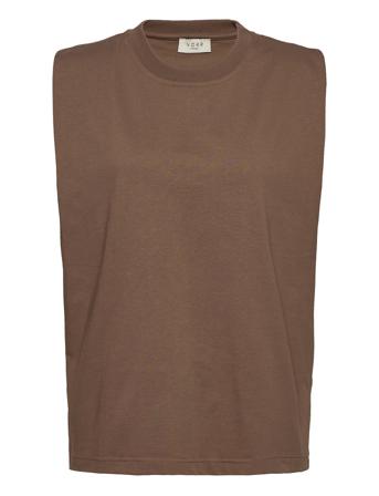 Nova Top T-shirts & Tops Sleeveless Brun NORR