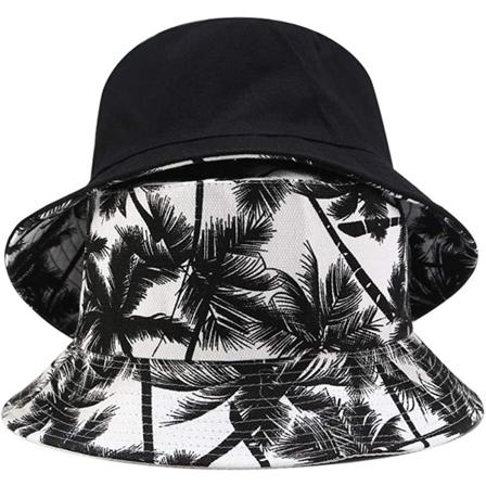 Käännettävät puuvillaiset ämpärihatut, 2 in 1, unisex-taittuvat