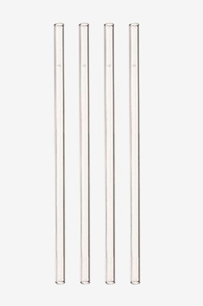 Leonardo - Sugerør Glas 4-pak + Børste - Transparent - Bestik - Fra Homeroom