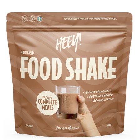 Heey! Vegan Food Shake Meal Replacement Hasselpähkinäsuklaa 1400 g