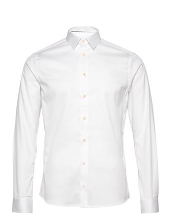 Signature Twill-Super Slim Skjorte Business Hvid Eton