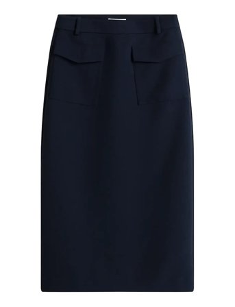 Punto Tailored Midi Skirt Navy Tommy Hilfiger