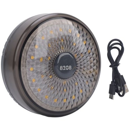 Udendørs Camping Lyskæde, Genopladelig, USB-opladning, IPX4 Vandtæt Beskyttelse til Telt, Grå, DUBUNS