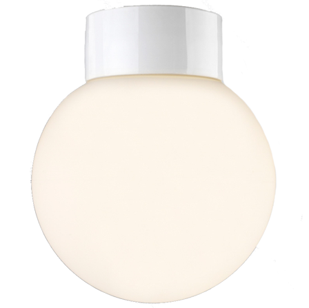 Ifö Electric Classic Glob 200 Takarmatur IP54, rak, E27, opal Vit, Belysning