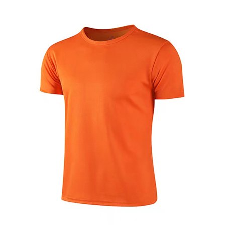 Herr kortärmad T-shirt, andningsbar snabbtorkande sport T-shirt för löpning, sommar