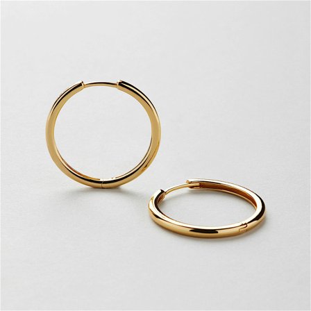 Faye Creolen (L) - 18K vergoldetes Sterlingsilber