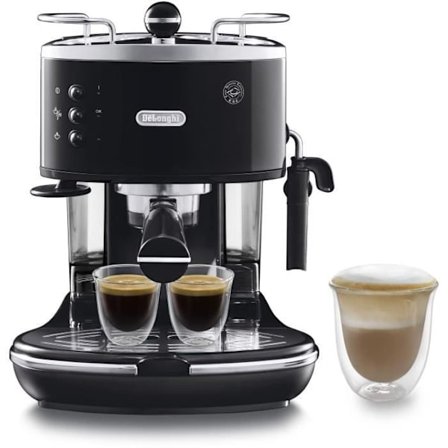DELONGHI Icona ECO 311.BK Classic Espressomaskin - Svart - Kompatibel med malet kaffe och ESE-kapslar