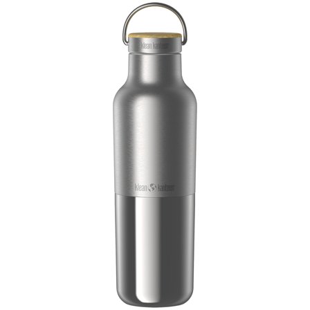 Klean kanteen Insulated Reflect flaske med bambuslokk 592 ml' - 'Brushed stainless steel