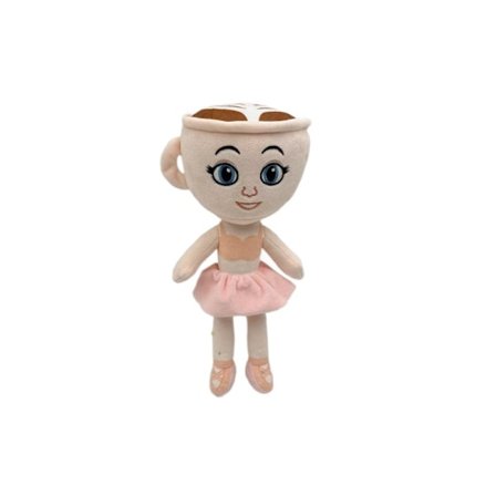 Plys, 25 cm Ballerina Cappuccina Plys Pude til Videospilsfans Kaffedame