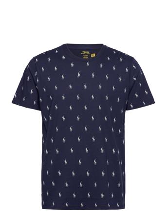 Polo Ralph Lauren Underwear Allover Pony Cotton Jersey Sleep Shirt Marinblå
