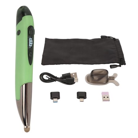 Trådløs Pennmus Oppladbar Lysende Stille Liten Bærbar Bluetooth 2.4g Dobbelmodus Trådløs Pennmus for PC Laptop Grønn