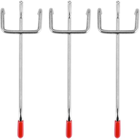 25 stk 100 mm krysspanelkroker Lamellvegg Detaljhandel Display Shop Board Passer til kromhenger 1-1,5 kg belastning Metall