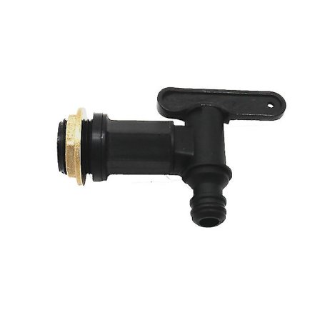 Vattentunna Kran Slang Rännbacke Tråd Ersättning Kran Plast Snap-fit Koppling Öl Hembryggning (1st, Svart)