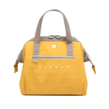 Bærbar Lunsj Ny Termisk Isolerte Boks Kjøligere Veske Beholder Skole Mat Oppbevaringsposer (gul)