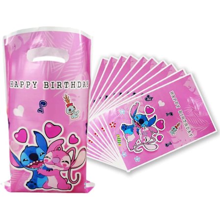 30 stk. Rosa Lilo og Stitch Party Gaveposer, Pige Lilo og Stitch Fødselsdagsfest Tilbehør Dekorationer (FMY)