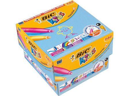 BIC Fiberpenna VISACOLOR XL, 4,5 mm spets, olika färger 144/fp - Lyreco - Skola och förskola - Pennor och tillbehör - Fiberpennor - Standard