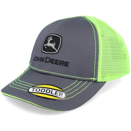 John Deere - Grå trucker Keps - Kids Toddler Hi Viz Charcoal/Green Trucker @ Hatstore