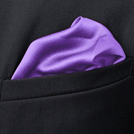 Pañuelo de bolsillo sencillo lila claro para hombres - Pañuelos de bolsillo de color liso