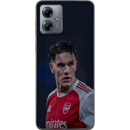 Yhteensopiva Puhelinkuori Motorola Moto G14 Pastellivärikkäät sateenkaaret, joissa on valkoiset tähdet ja pehmeä väriero taivaallisessa unelmahimmessä