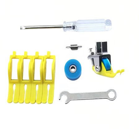 Teflon smal rulle trykfod symaskine tilbehør med værktøj, egnet til industriel enkeltnåls stingsymaskine hjul