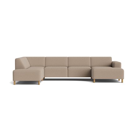 Seam U-Form Sofa, rechts, Montreal Dunkelbeige, modernes Design in Cord-Optik, großzügige Wohnlandschaft, komfortable Polsterung, Höhe 78cm