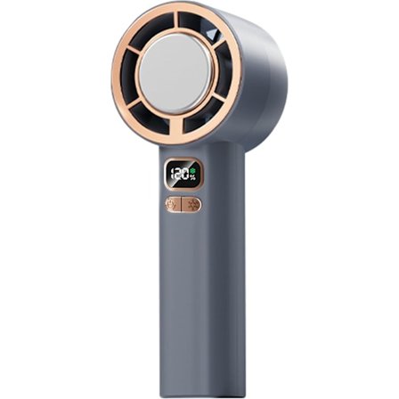 Handhållen fläkt, handhållen kylfläkt med digital display - Hastighet (1-120) Justerbar kylanordning med 3000mAh batteri för strandarbete