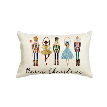 Mote putetrekk Jul akvarell nøtteknekker god jul vinter putetrekk 30 x 50 cm