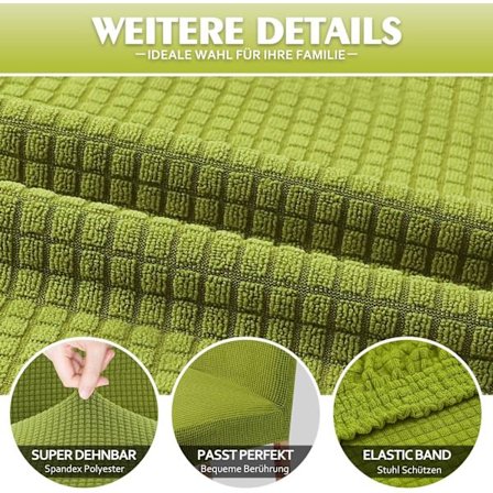 4 stycken stolsöverdrag, Stretch matstolsöverdrag Modern stol