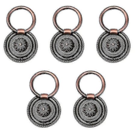 5 stk. Runde Vintage Skuffehåndtak Møbelhåndtak Enkelt Hull Skuffe Trekk Håndtak Knotter Grep Tilbehør For Skap Garderobe rød Bronse, BYH